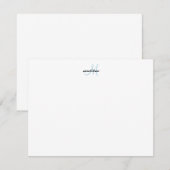 Carte De Correspondance Élégant Élégant Script Fille Lumière Monogramme bl (Devant / Derrière)
