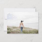 Carte De Correspondance Elégant Eucalyptus Photo Merci funéraire (Dos)