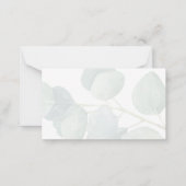 Carte De Correspondance Élégant Eucalyptus Script Monogrammes Initiales (Dos)