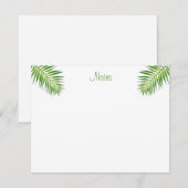 Carte De Correspondance Élégant Feuille Palm manuscrit Script moderne (Devant / Derrière)