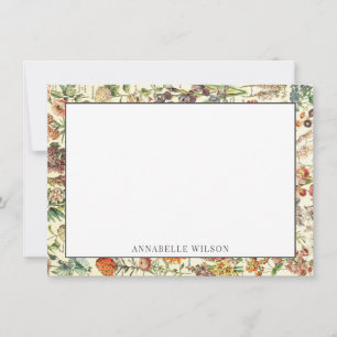 Carte De Correspondance Élégant Fleur sauvage botanique Floral Personnalis