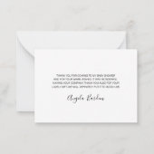 Carte De Correspondance Elégant Fleur sauvage floral merci (Dos)