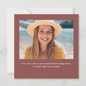 Carte De Correspondance Élégant Gradué blanc Script photo Rouge (Dos)