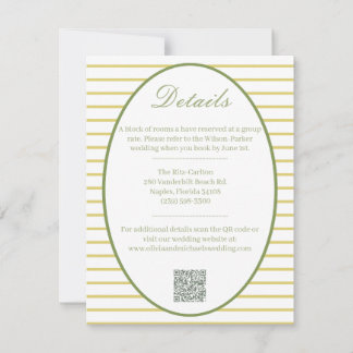 Carte De Correspondance Elegant Island Citrus Details Enclosure Card