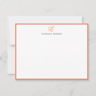 Carte De Correspondance Elegant Island Coral