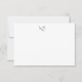 Carte De Correspondance Elégant Laurel Monogram Chic Sage Green Flat (Devant)