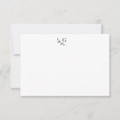 Carte De Correspondance Elégant Laurel Monogram Grey Chic Plat (Devant)
