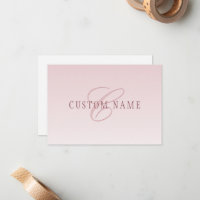 Élégant lettrage et monogramme | Rose Ombre