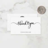Carte De Correspondance Élégant logo d'entreprise Script Merci (Devant/Arrière en situation)