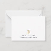 Carte De Correspondance Élégant logo professionnel Gold (Devant)