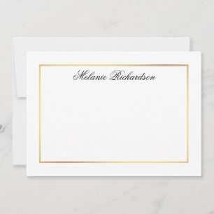 Carte De Correspondance Élégant Mais Simple - Choisissez Taille - Gold Fra