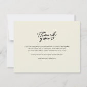 Carte De Correspondance Élégant Mariage de script photo (Dos)