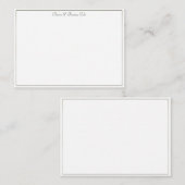 Carte De Correspondance Elégant Mariage simple Classy Gold Frame Couple (Devant / Derrière)