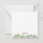 Carte De Correspondance Élégant Merci blanc tournesol (Dos)