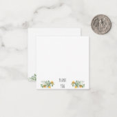 Carte De Correspondance Élégant Merci blanc tournesol (Devant/Arrière en situation)