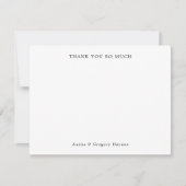 Carte De Correspondance Élégant Merci bleu marine moderne en couple (Devant)