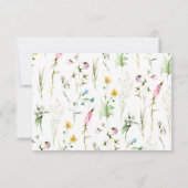 Carte De Correspondance Élégant Merci botanique Fleur sauvage (Dos)