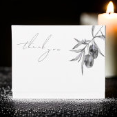 Carte De Correspondance Elégant Merci commémoratif de la Branche d'Olivier