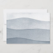 Carte De Correspondance Elégant Merci d'aquarelle bleu Dusty (Dos)