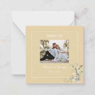 Carte De Correspondance Élégant Merci de la coupe de beurre Eucalyptus Bot