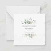 Carte De Correspondance Élégant Merci de parchemin d'Eucalyptus Botanique (Dos)