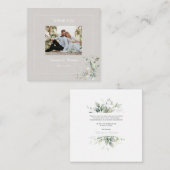 Carte De Correspondance Élégant Merci de parchemin d'Eucalyptus Botanique (Devant / Derrière)