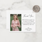 Carte De Correspondance élégant merci doux photo 16 (Devant/Arrière en situation)