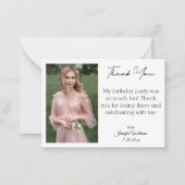 Carte De Correspondance élégant merci doux photo 16 (Devant)