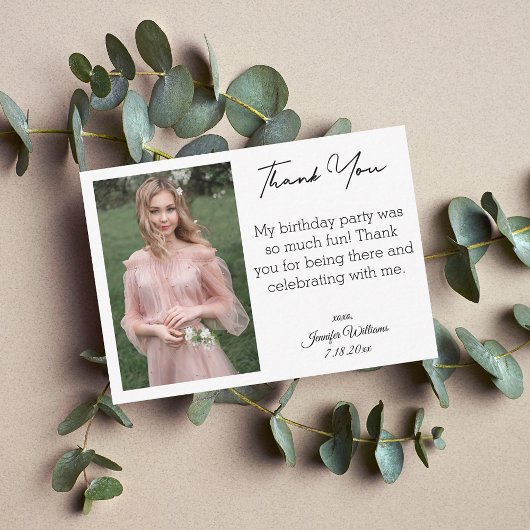 Carte De Correspondance élégant merci doux photo 16