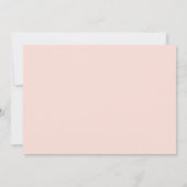 Carte De Correspondance Élégant Merci floral rose pâle (Dos)