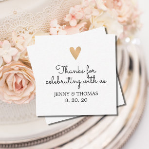 Carte De Correspondance Élégant Merci Mariage propre