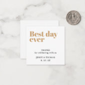 Carte De Correspondance Élégant Merci Mariage propre (Devant/Arrière en situation)