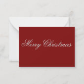 Carte De Correspondance Elegant Merry Christmas Card 2026 | Holiday Greeti (Dos)