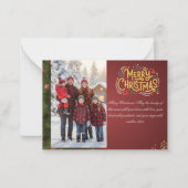 Carte De Correspondance Elegant Merry Christmas Card 2026 | Holiday Greeti (Devant)