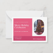 Carte De Correspondance Elegant Merry Holiday Celebration Christmas Tree (Devant)
