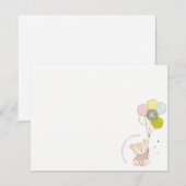 Carte De Correspondance Élégant Mignon Ours Blonde Fille Monogramme (Devant / Derrière)