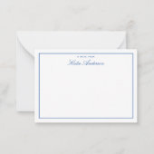 Carte De Correspondance Élégant minimal Classic Script bleu marine (Devant)
