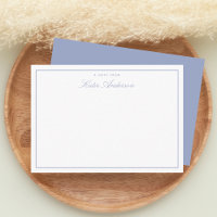 Élégant minimal classique Script Pastel Bleu
