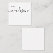 Carte De Correspondance Elegant Minimalist Girly Monogram Name Calligraphy (Devant / Derrière)