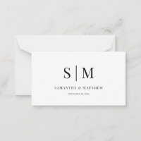 Élégant minimaliste simple Mariage de deux monogra