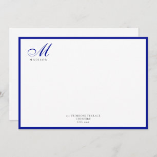 Carte De Correspondance Élégant moderne Calligraphie Script Amiral