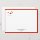 Carte De Correspondance Élégant Moderne Calligraphie Script Candy Rouge (Devant / Derrière)