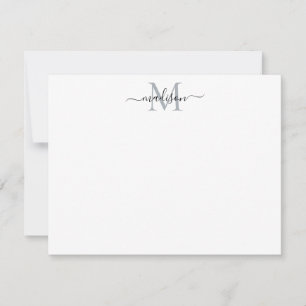 Carte De Correspondance Élégant Moderne Chic Feminine Script Monogramme Gr