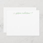 Carte De Correspondance Élégant Moderne Élégant Design Simple Clair Vert S (Devant / Derrière)