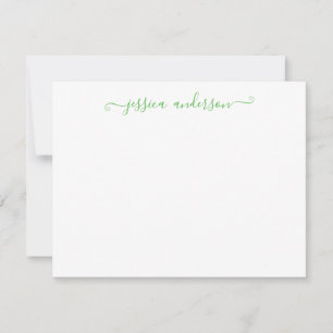 Carte De Correspondance Élégant Moderne Élégant Design Simple Clair Vert S