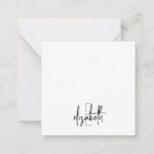Carte De Correspondance Élégant Monogram Black Gold Script (Devant)