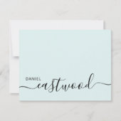 Carte De Correspondance Elegant Monogram Script (Devant)