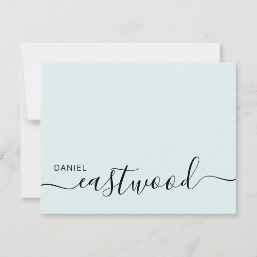 Carte De Correspondance Elegant Monogram Script  (Devant)