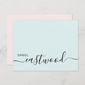 Carte De Correspondance Elegant Monogram Script  (Devant / Derrière)