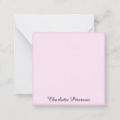 Carte De Correspondance Élégant Monogramme Cardiaque Rose Et Violet (Devant)